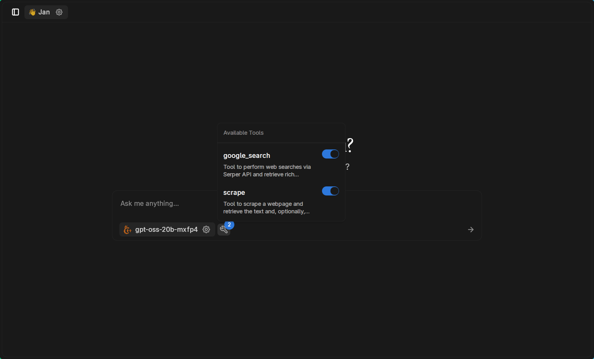 Jan v0.6.7: OpenAI gpt-oss support and enhanced MCP tutorials